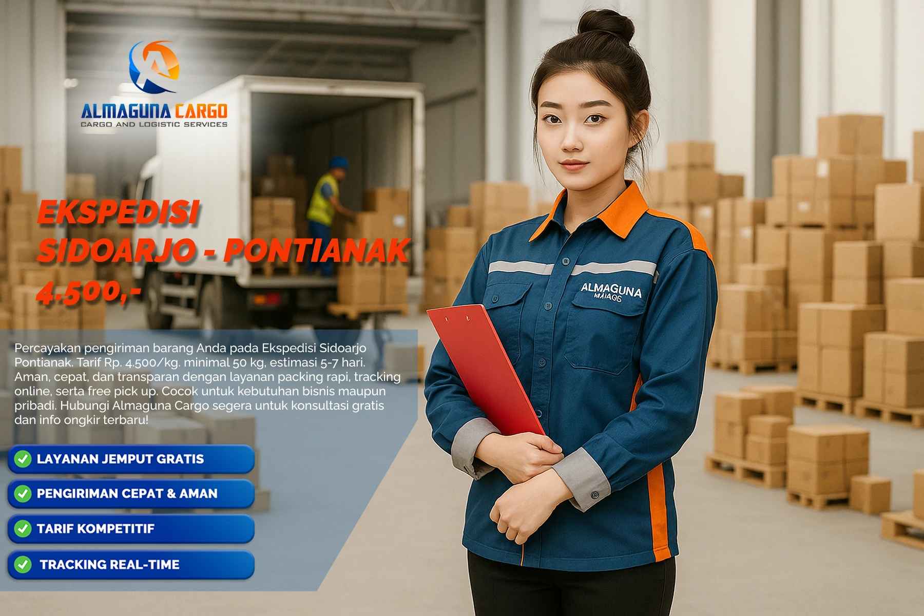 Ekspedisi Sidoarjo Pontianak Termurah No. 1
