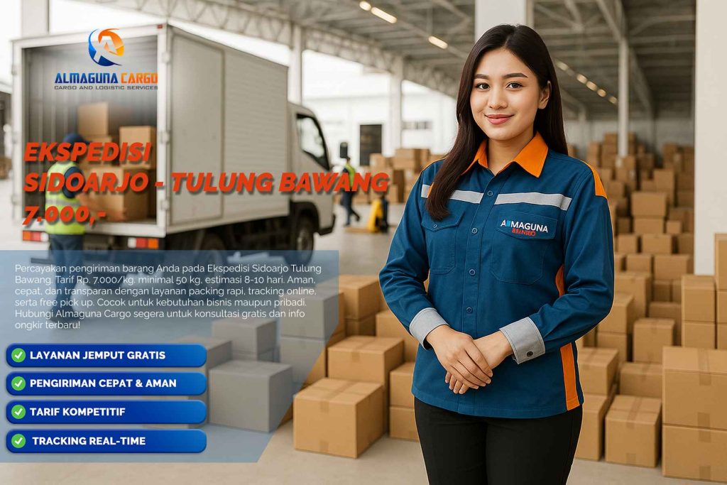 Ekspedisi Sidoarjo Tulung Bawang Termurah, Tercepat, dan Terpercaya