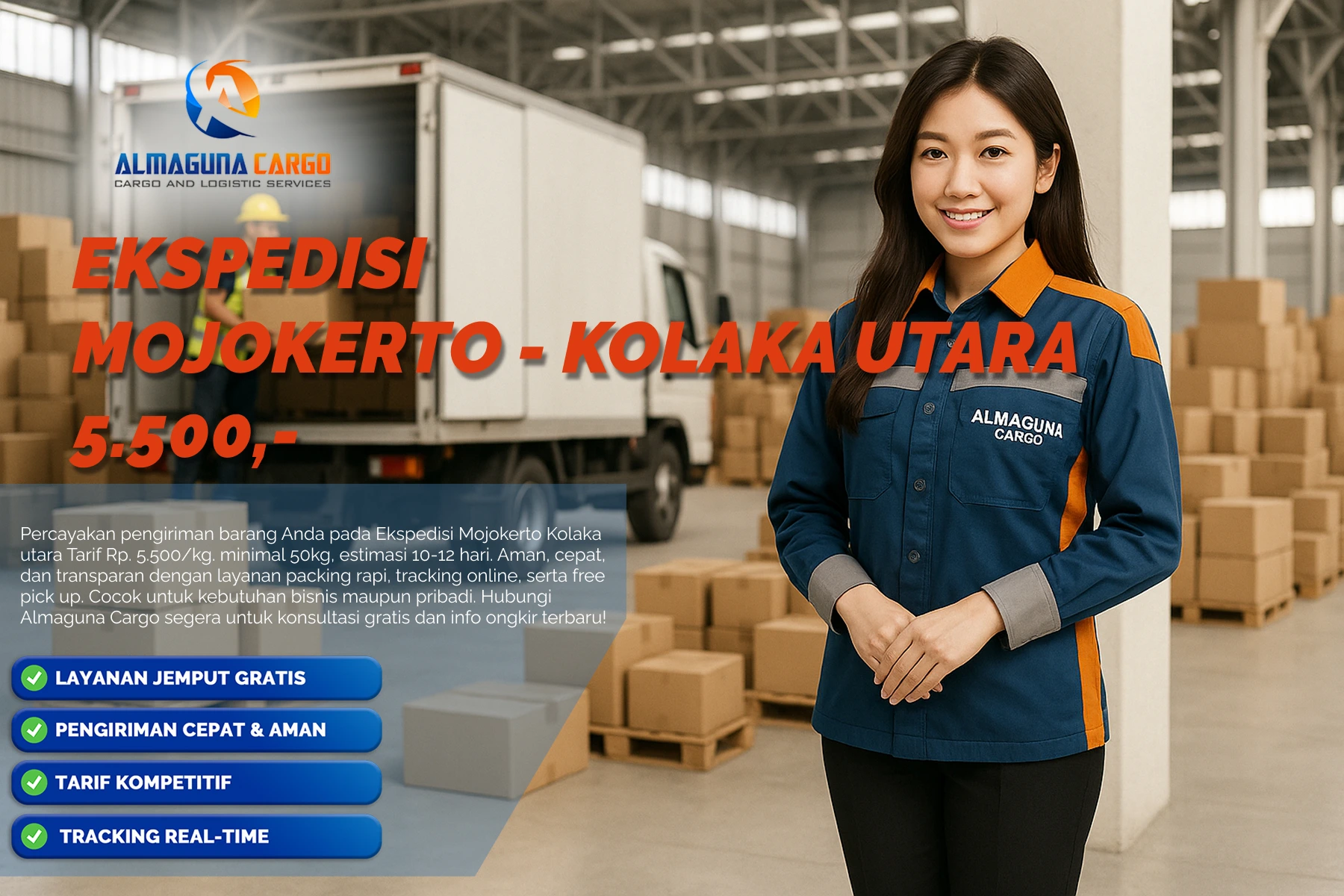 ekspedisi mojokerto kolaka utara terbaik, terpercaya, termurah dan tercepat