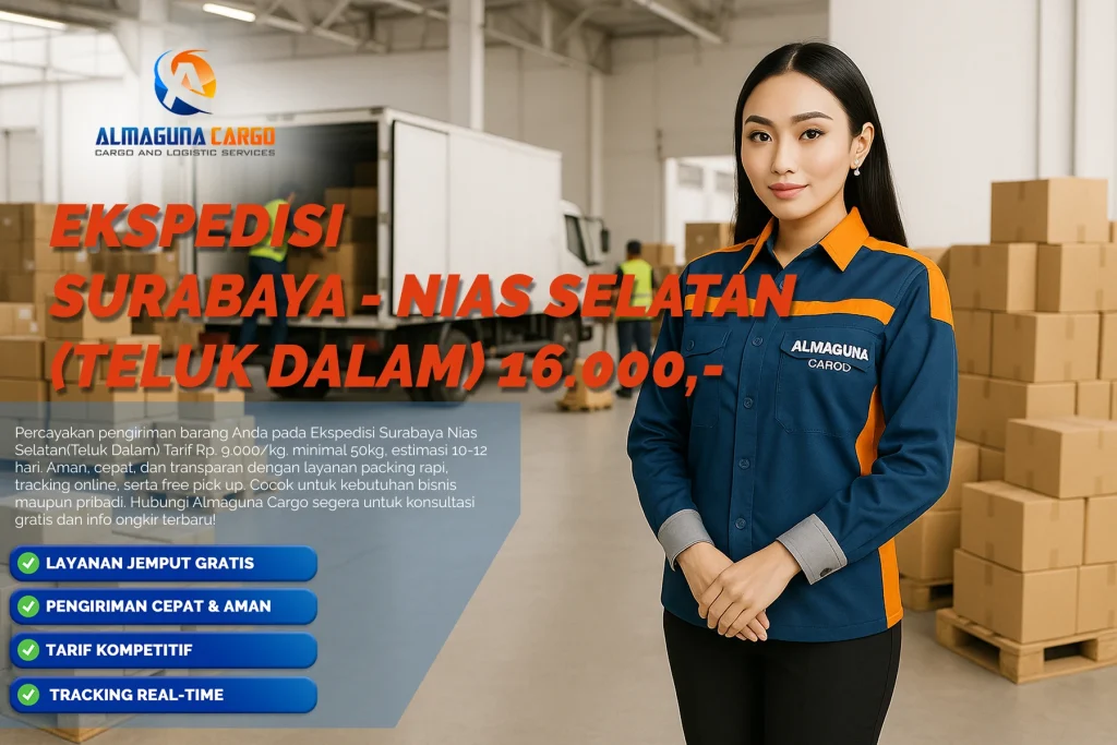 ekspedisi surabaya nias selatan (teluk dalam)