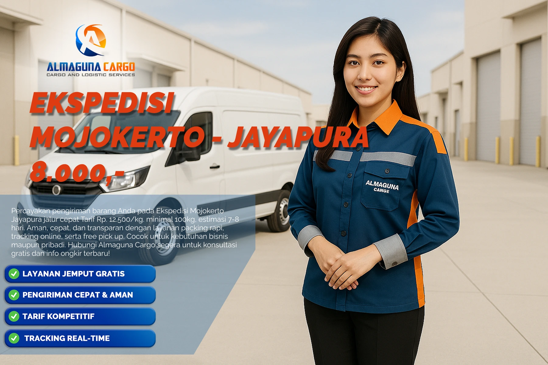 ekspedisi mojokerto jayapura via kapal cepat