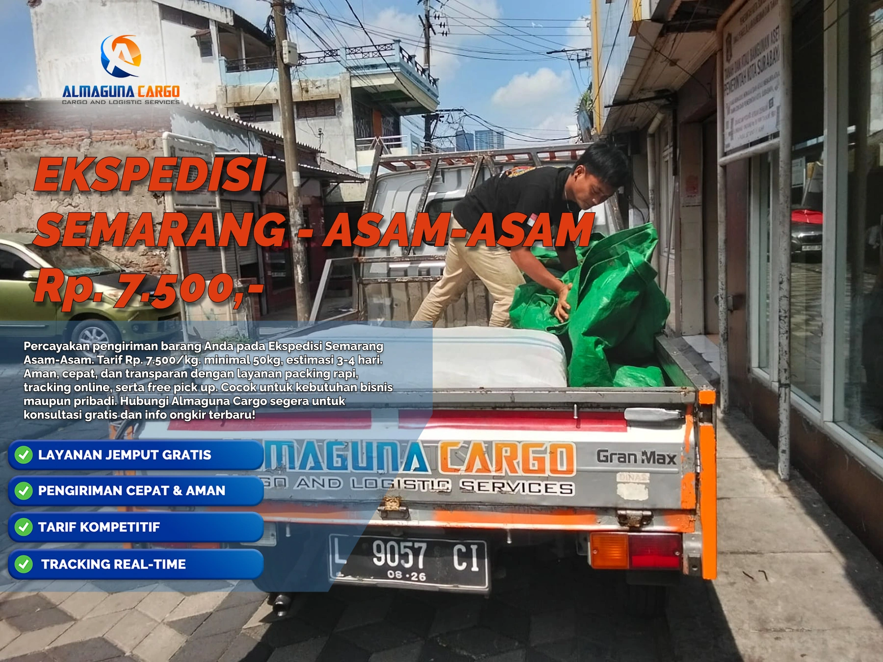 Ekspedisi Semarang Asam Asam terpercaya dengan layanan cargo antarpulau aman dan profesional