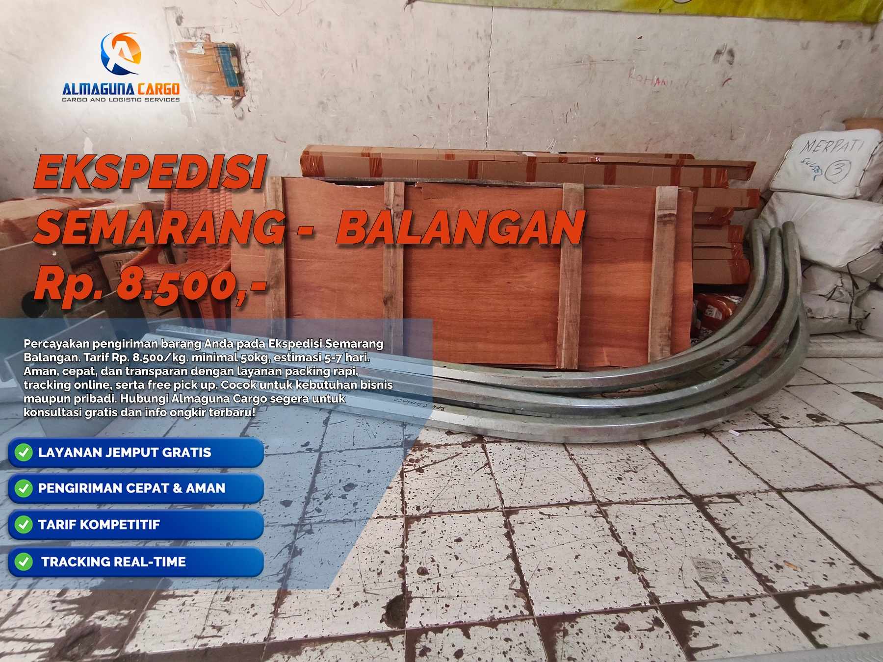 Ekspedisi Semarang Balangan terpercaya dengan layanan cargo antarpulau aman dan profesional