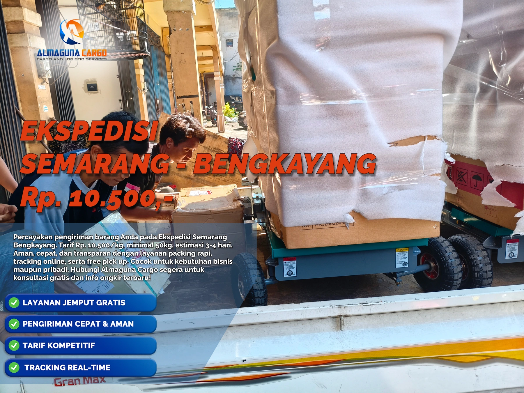 Ekspedisi Semarang Bengkayang untuk pengiriman barang besar, cargo UMKM, distributor, dan kebutuhan proyek ke Kalimantan Barat