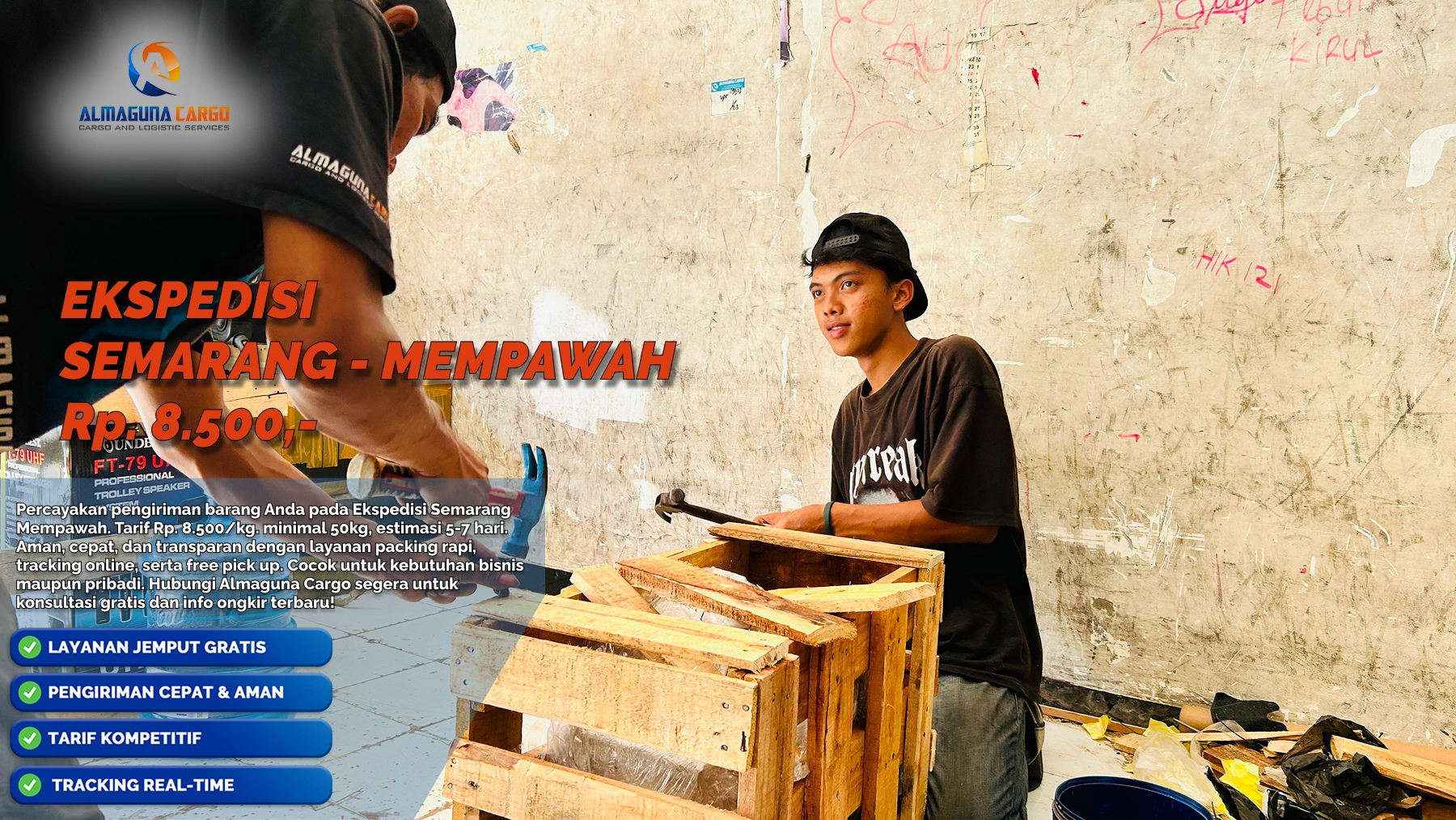 Ekspedisi Semarang Mempawah untuk pengiriman barang besar bersama AlmagunaCargo