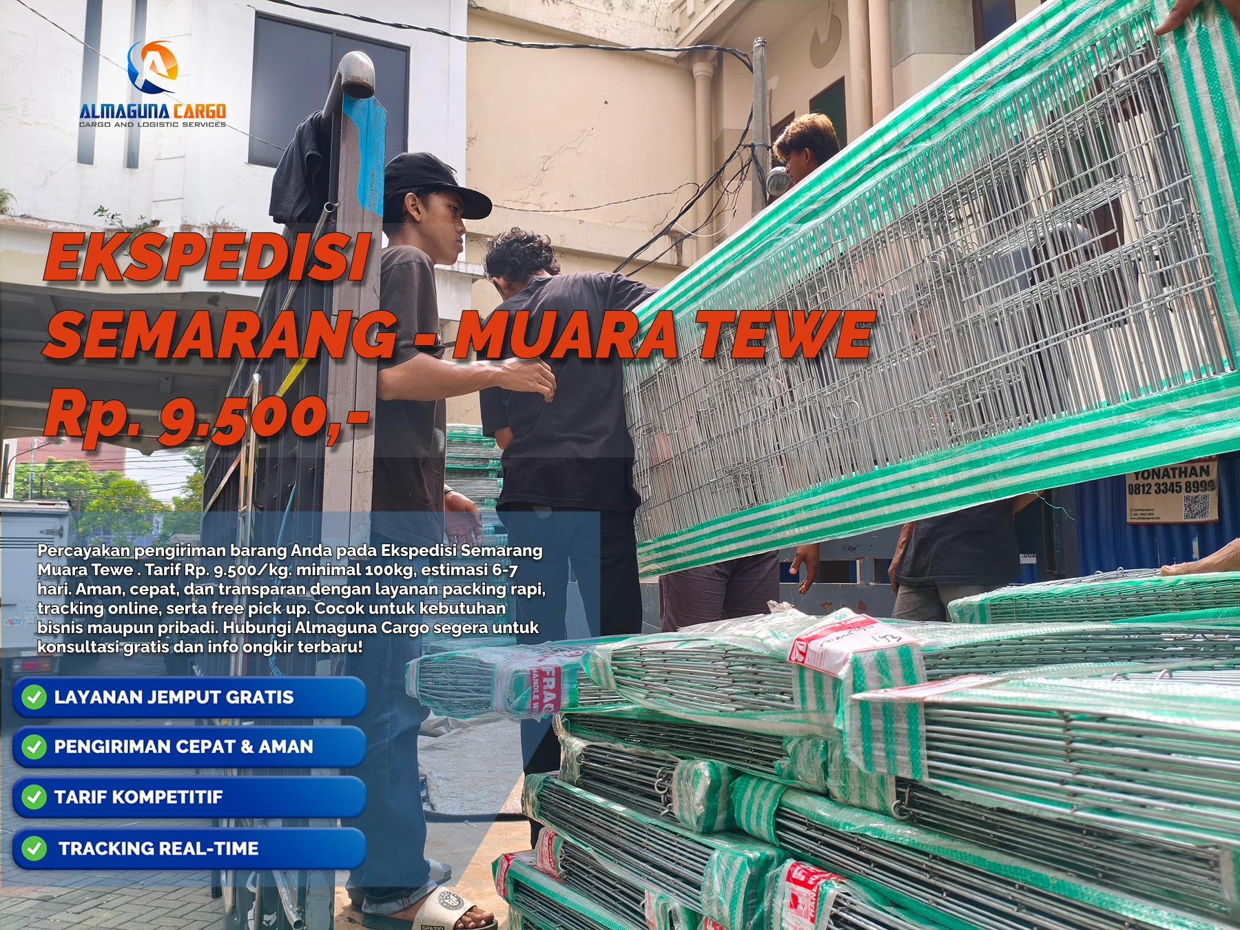 Ekspedisi Semarang Muara Tewe untuk pengiriman barang besar ke Kalimantan Tengah