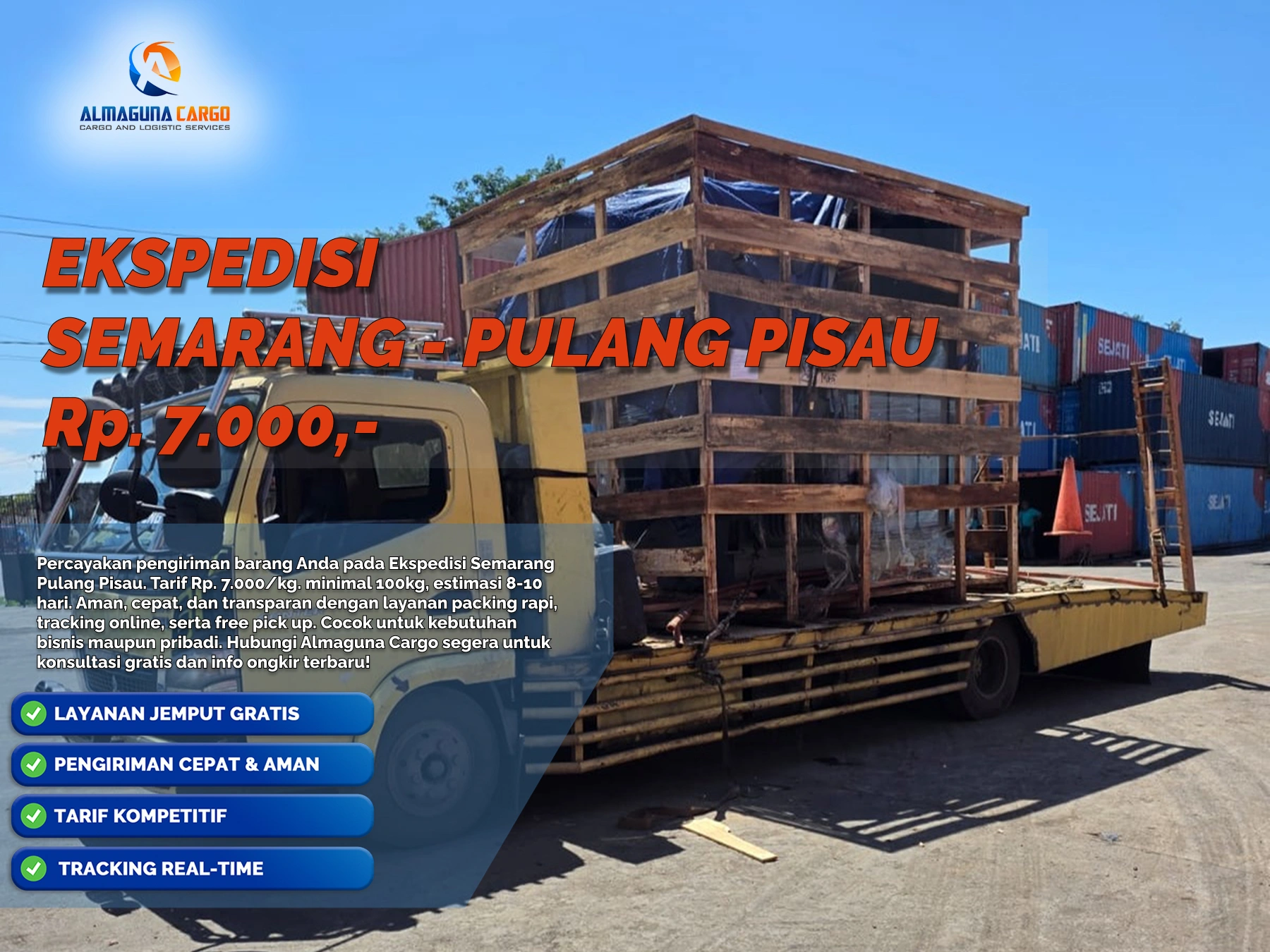 ekspedisi semarang pulang pisau terbaik di Almagunacargo