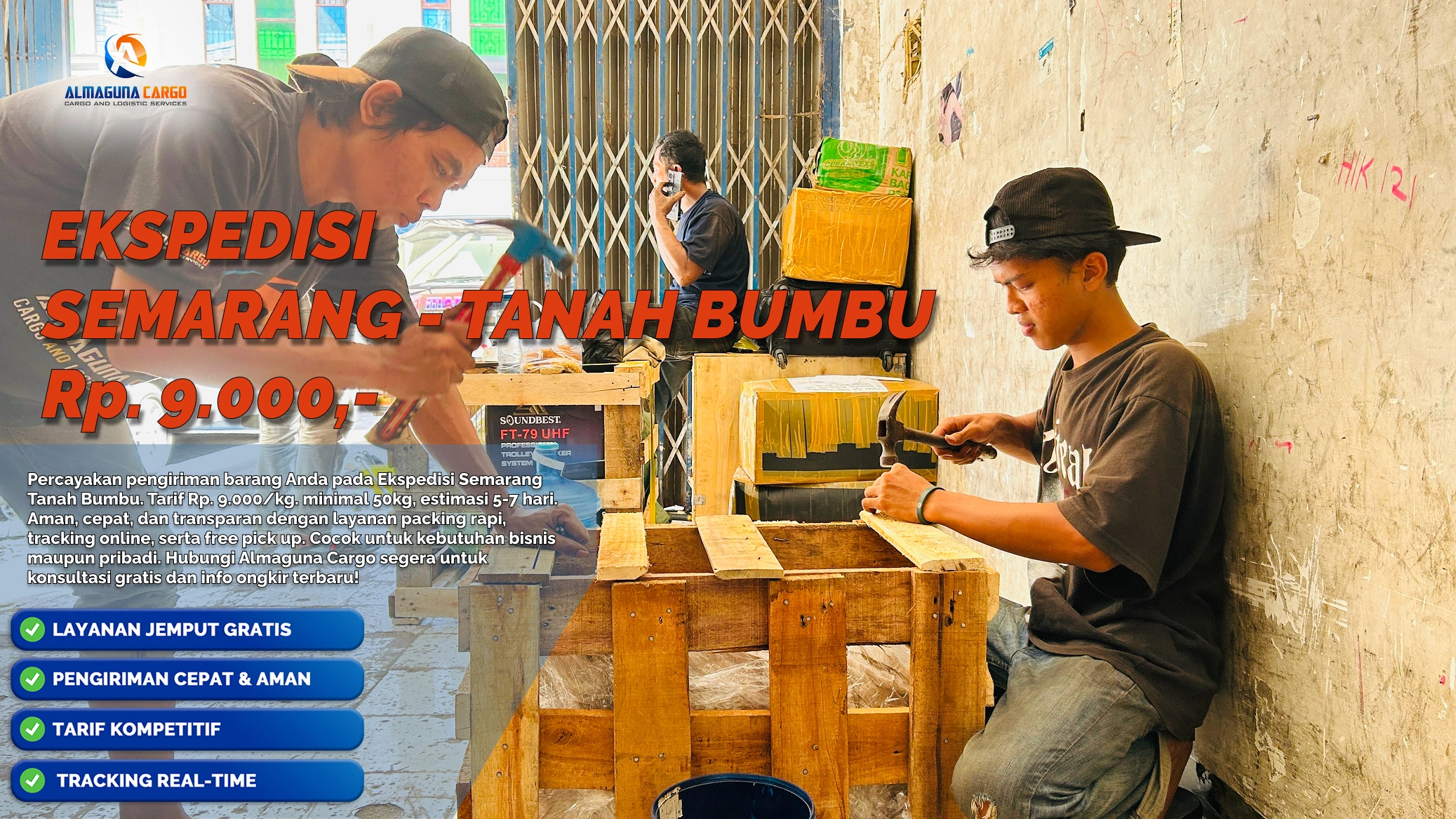 Ekspedisi Semarang Tanah Bumbu untuk kirim barang besar, cargo UMKM, proyek, dan distributor ke Kalimantan Selatan