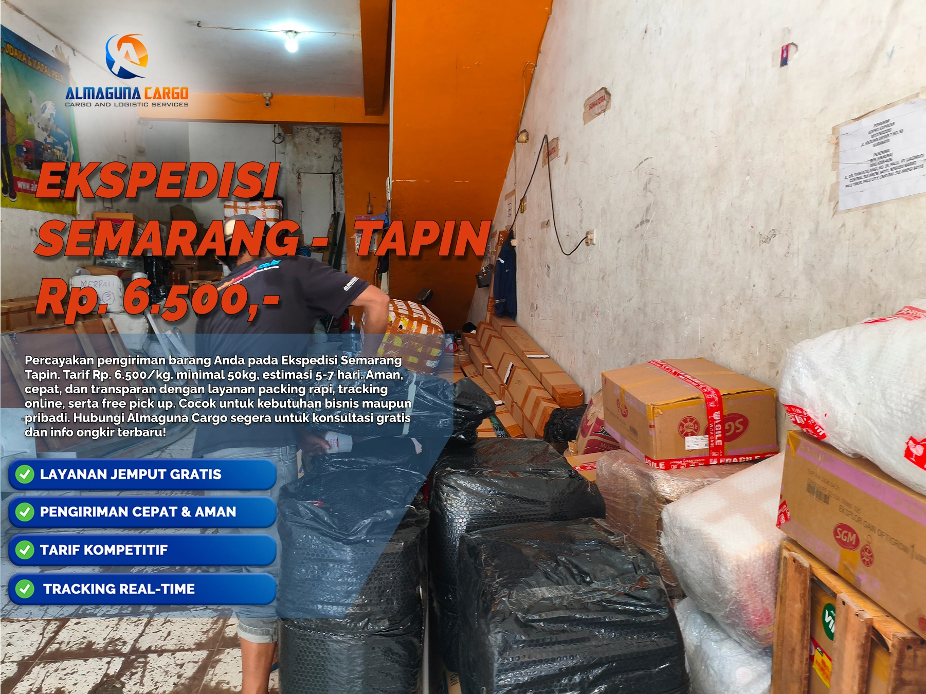 ekspedisi semarang tapin cargo terpercaya tracking real time