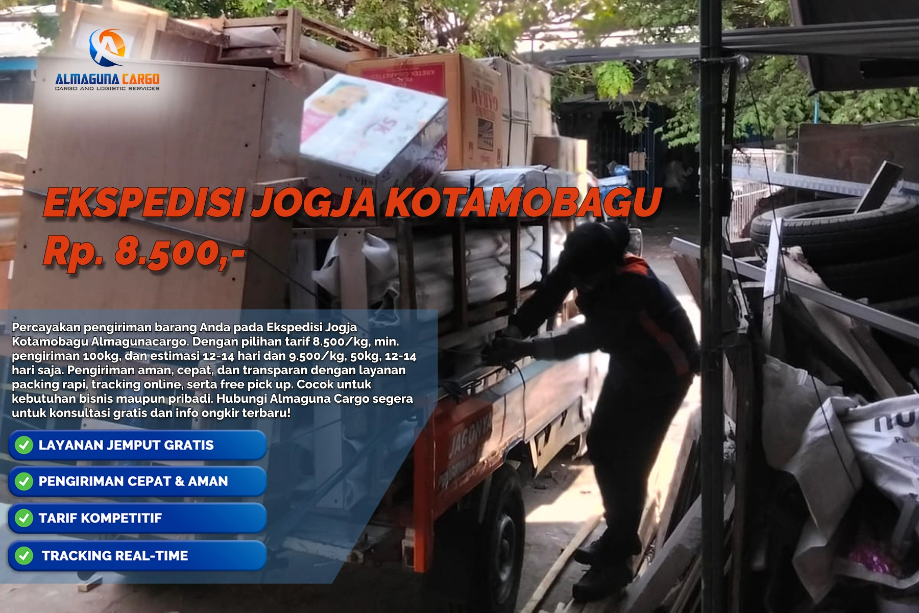 Ekspedisi Jogja Kotamobagu untuk pengiriman barang cargo aman dan terjadwal