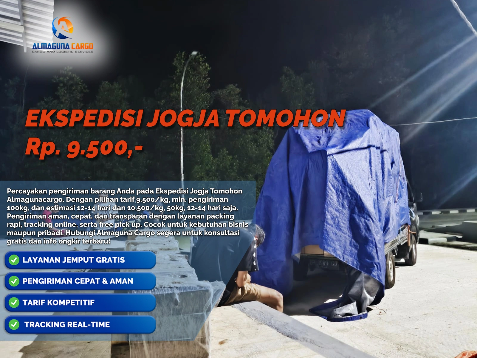 Ekspedisi Jogja Tomohon untuk pengiriman barang dan cargo