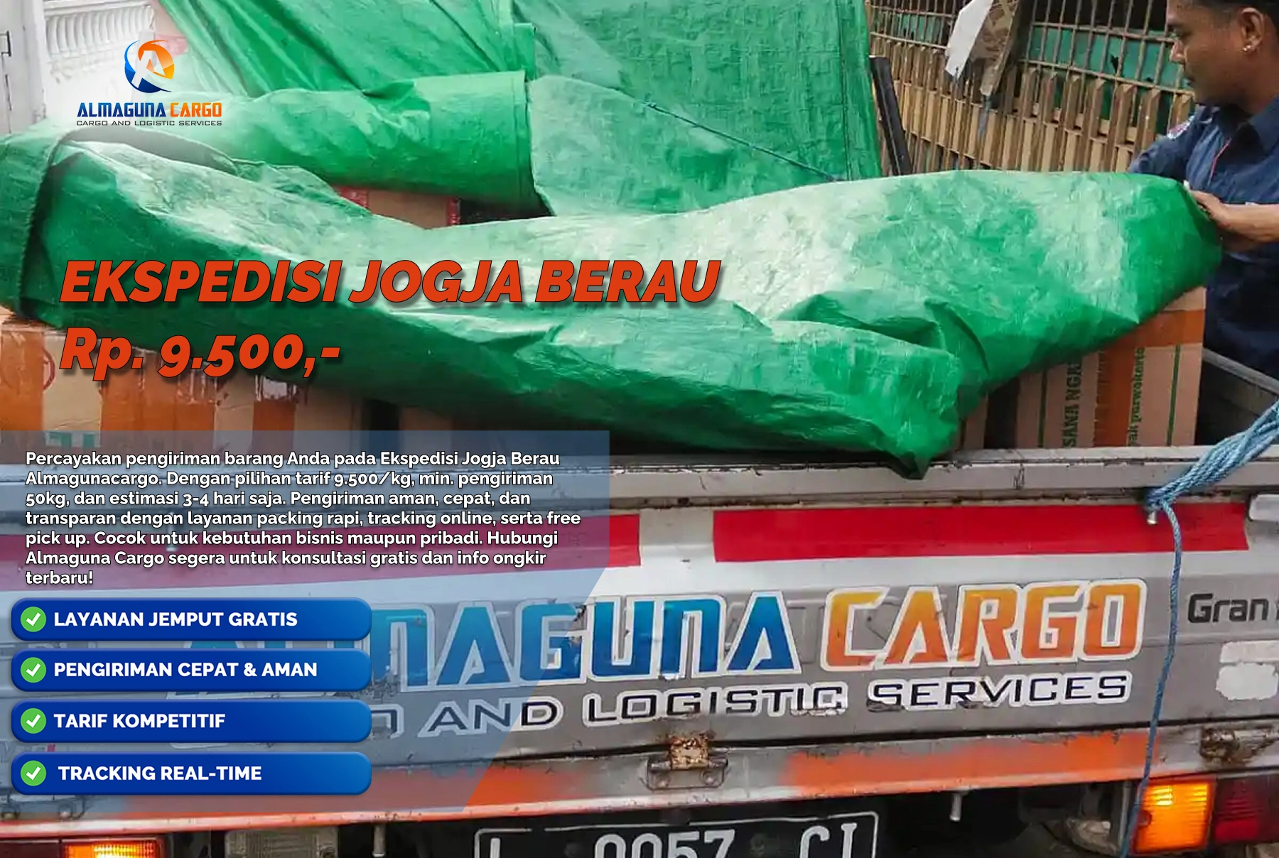 Ekspedisi Jogja Berau untuk pengiriman barang antarpulau dari Yogyakarta