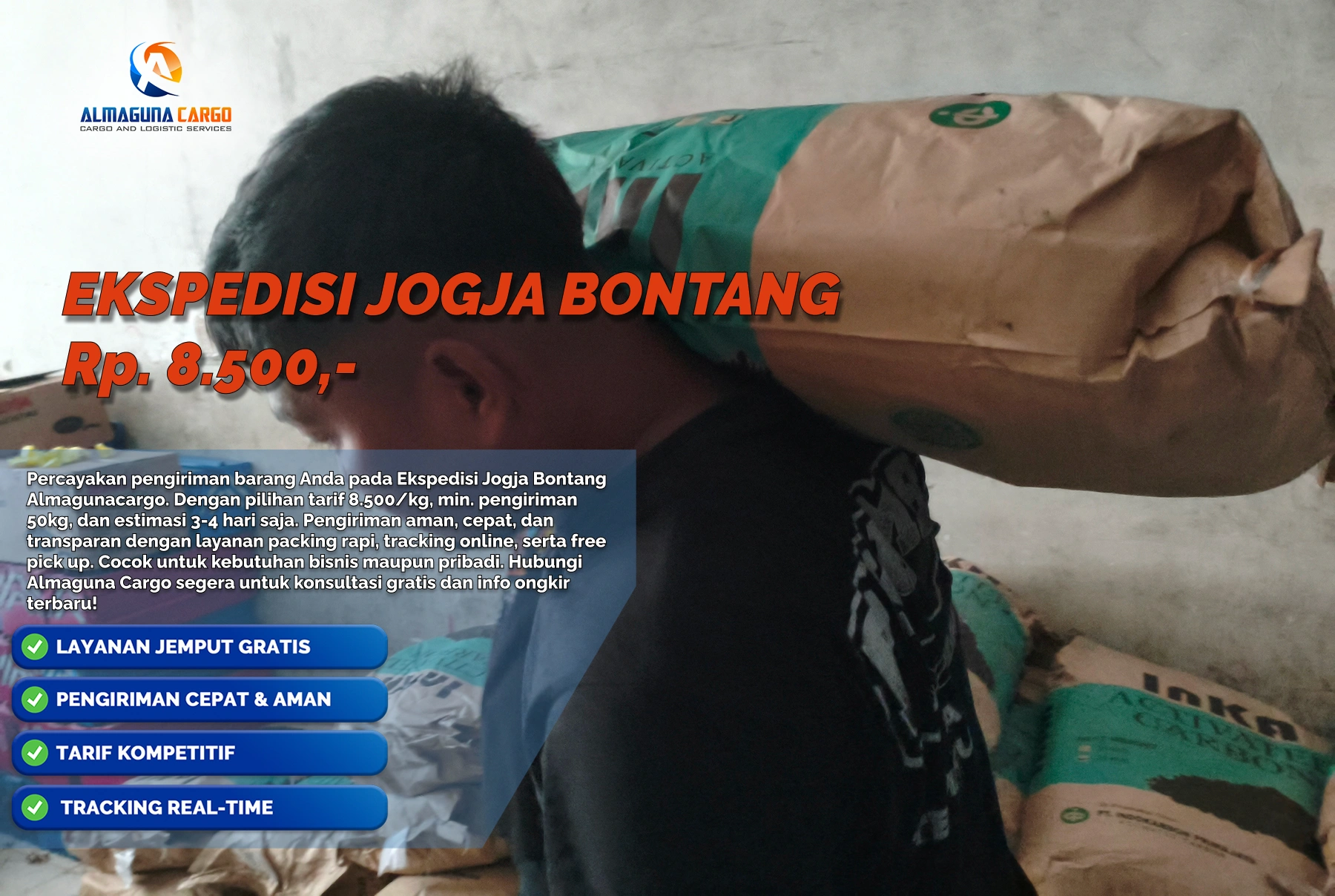 Ekspedisi Jogja Bontang terbaik untuk pengiriman barang aman bersama Almaguna Cargo