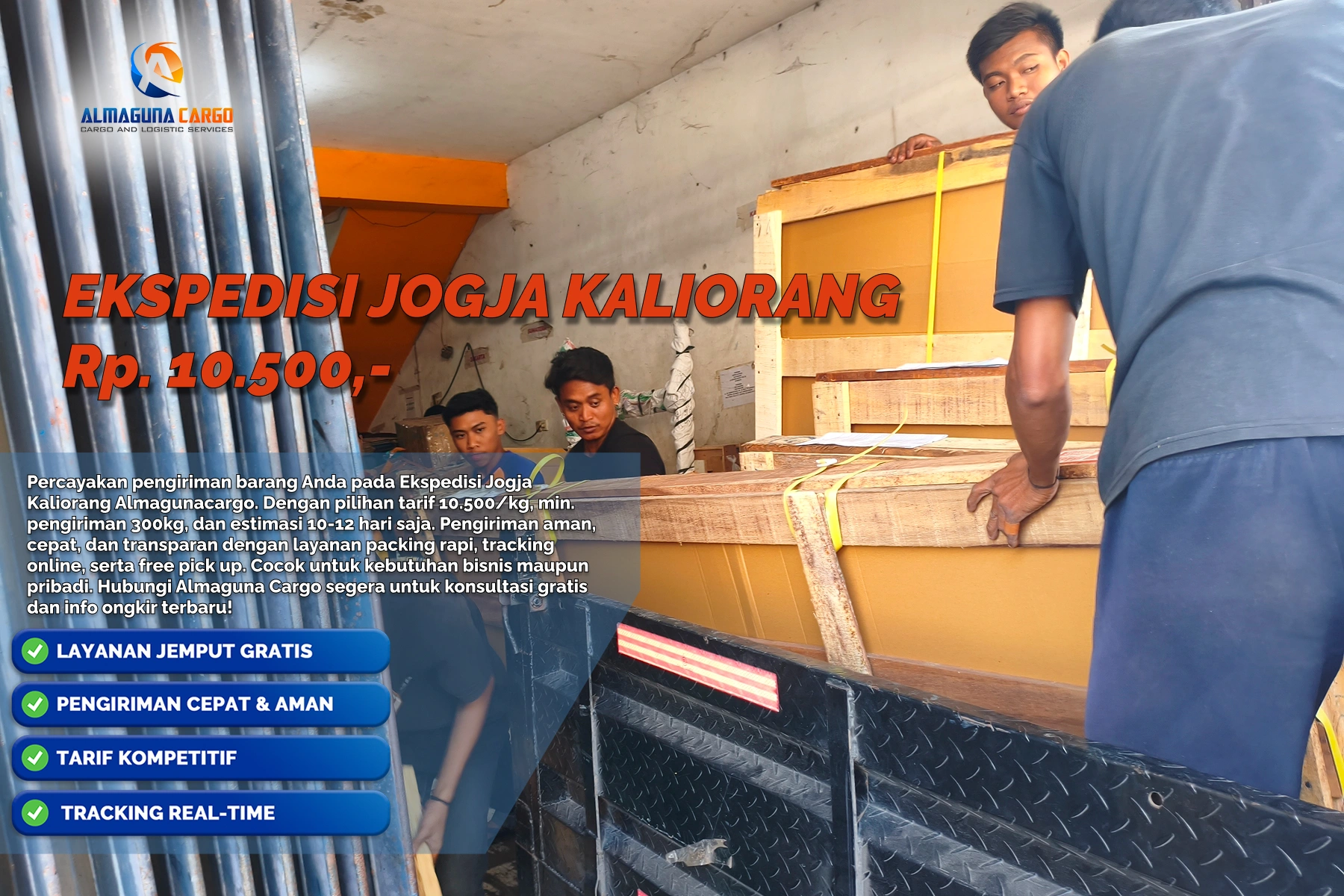 Ekspedisi Jogja Kaliorang untuk pengiriman cargo laut Almaguna Cargo