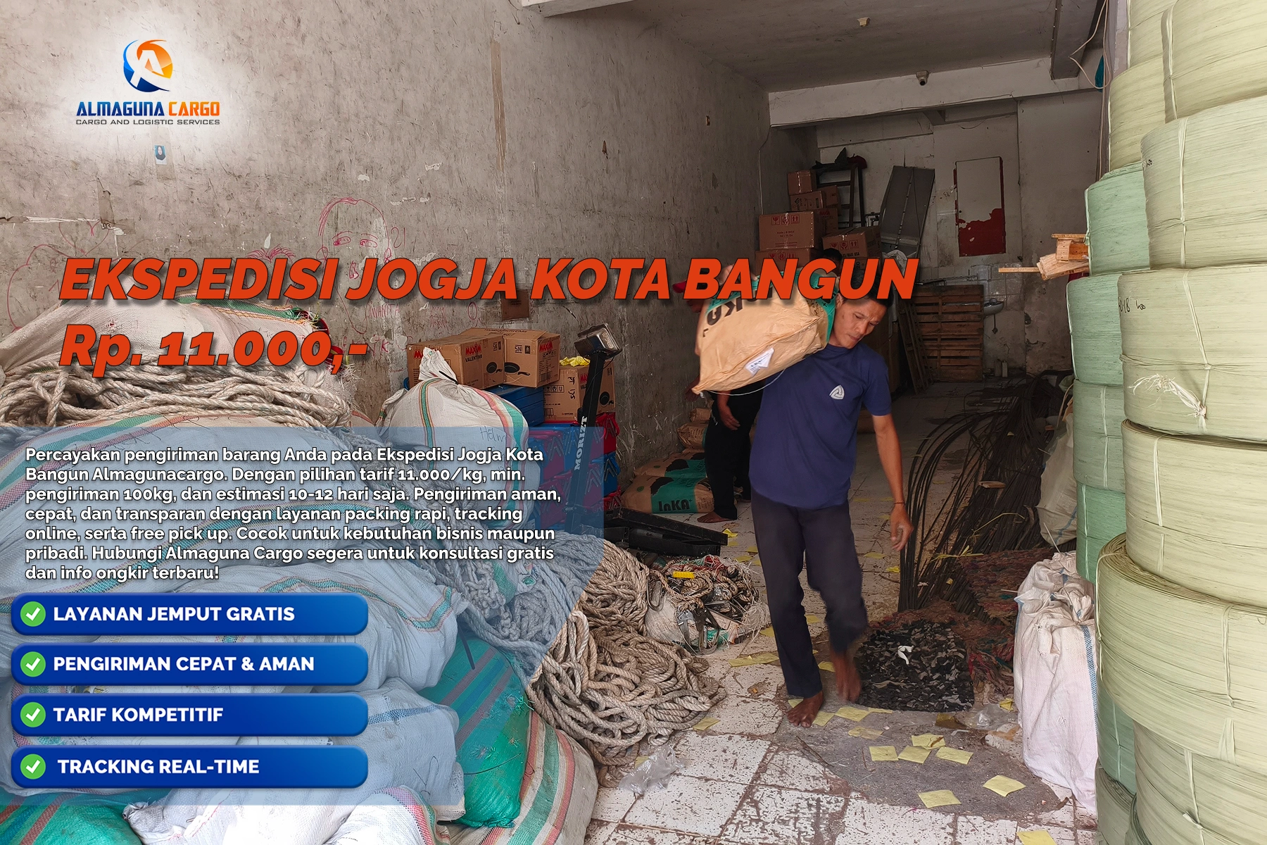 Ekspedisi Jogja Kota Bangun untuk pengiriman barang ke Kalimantan Timur