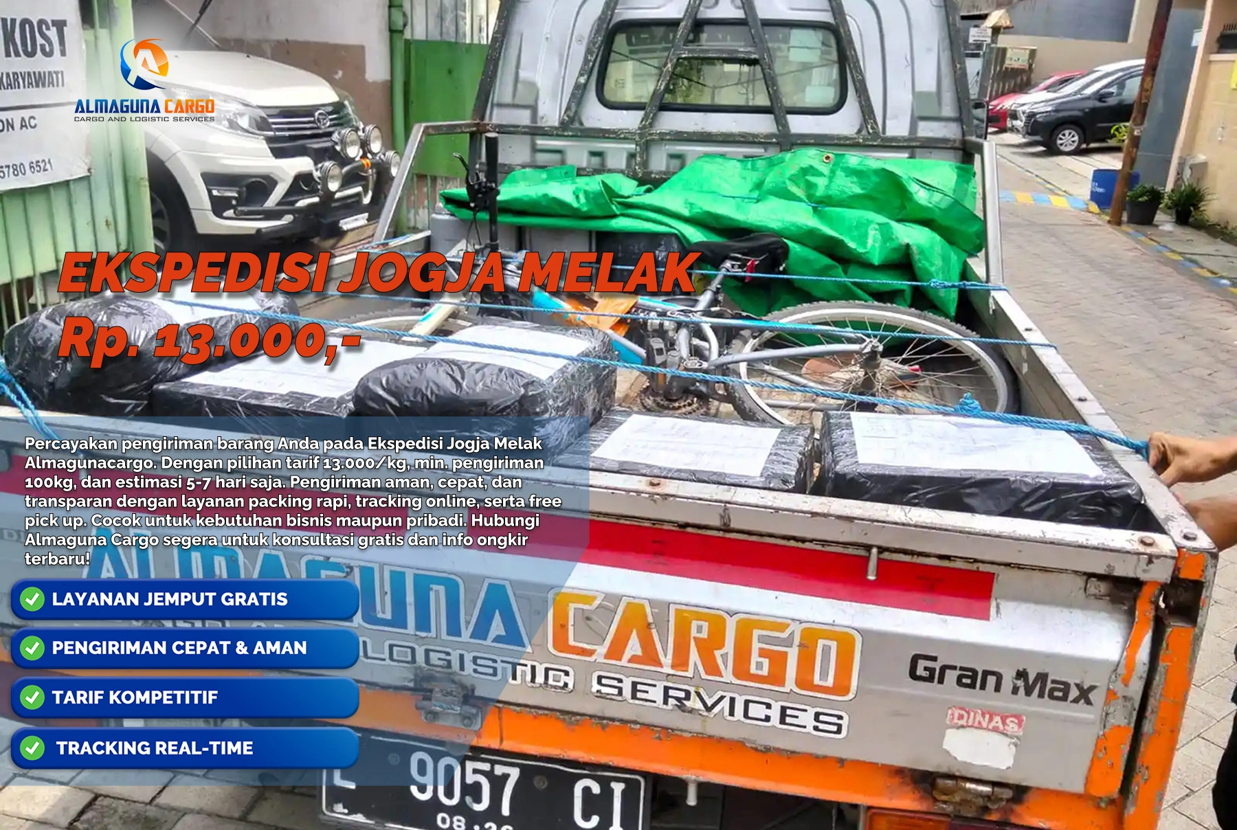 Ekspedisi Jogja Melak untuk pengiriman barang besar dan kebutuhan usaha