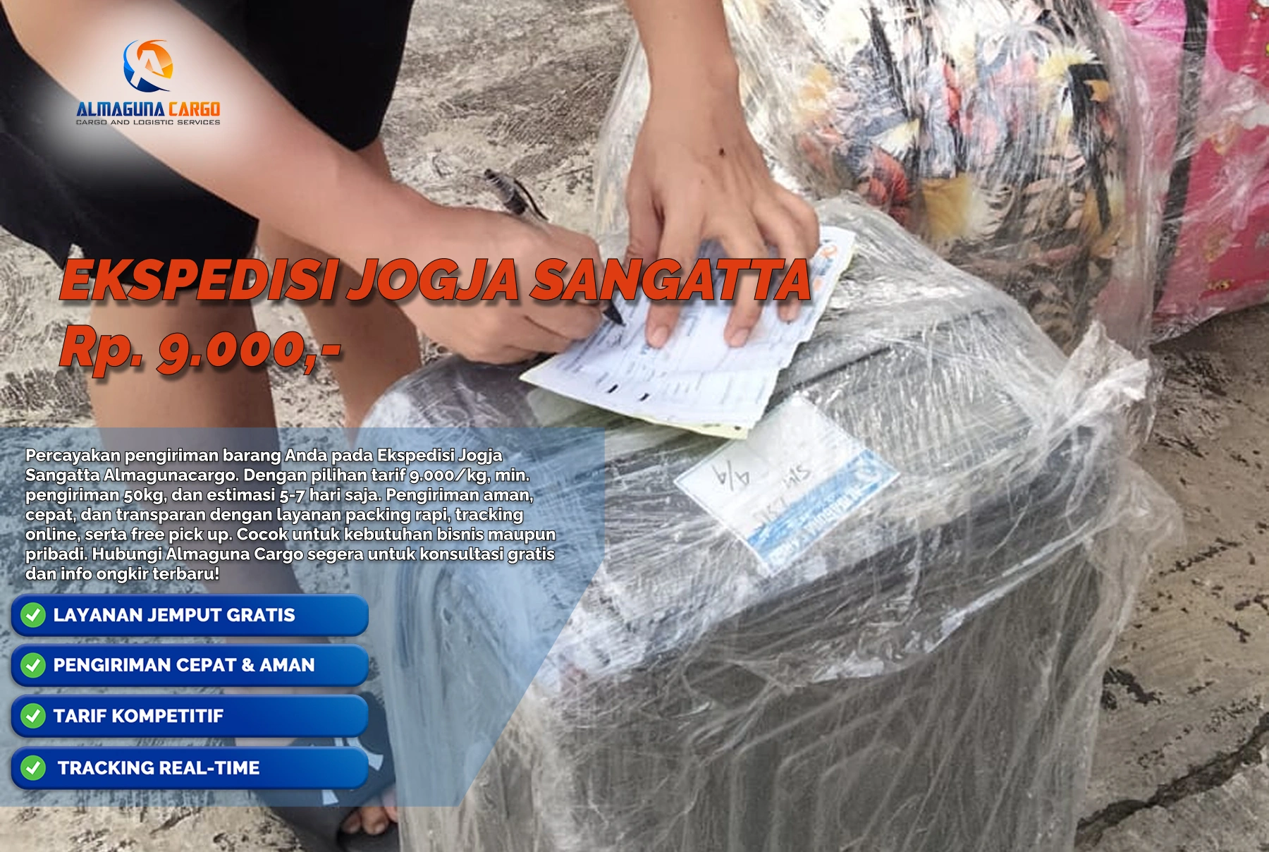 Ekspedisi Jogja Sangatta untuk pengiriman barang besar dan cargo antar pulau