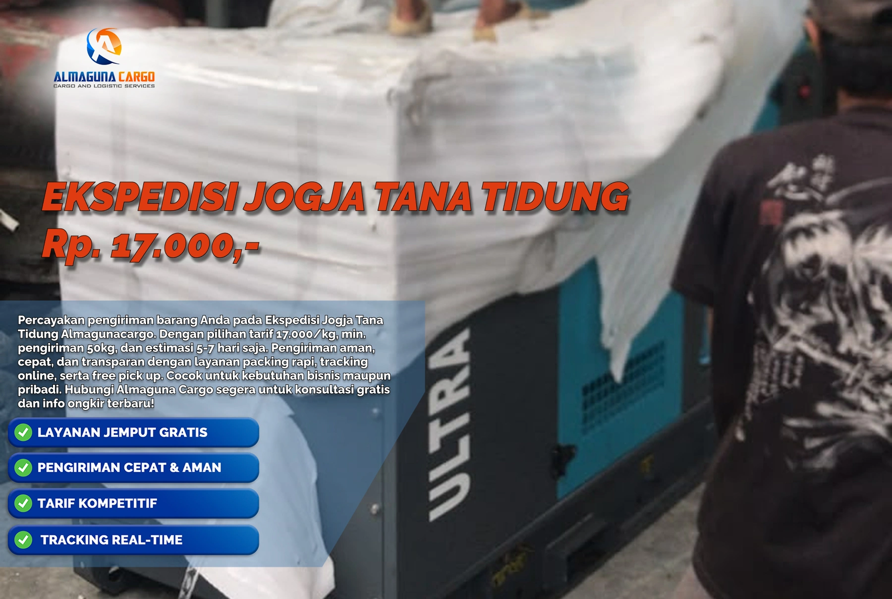 Ekspedisi Jogja Tanah Tidung untuk pengiriman barang cargo antarpulau