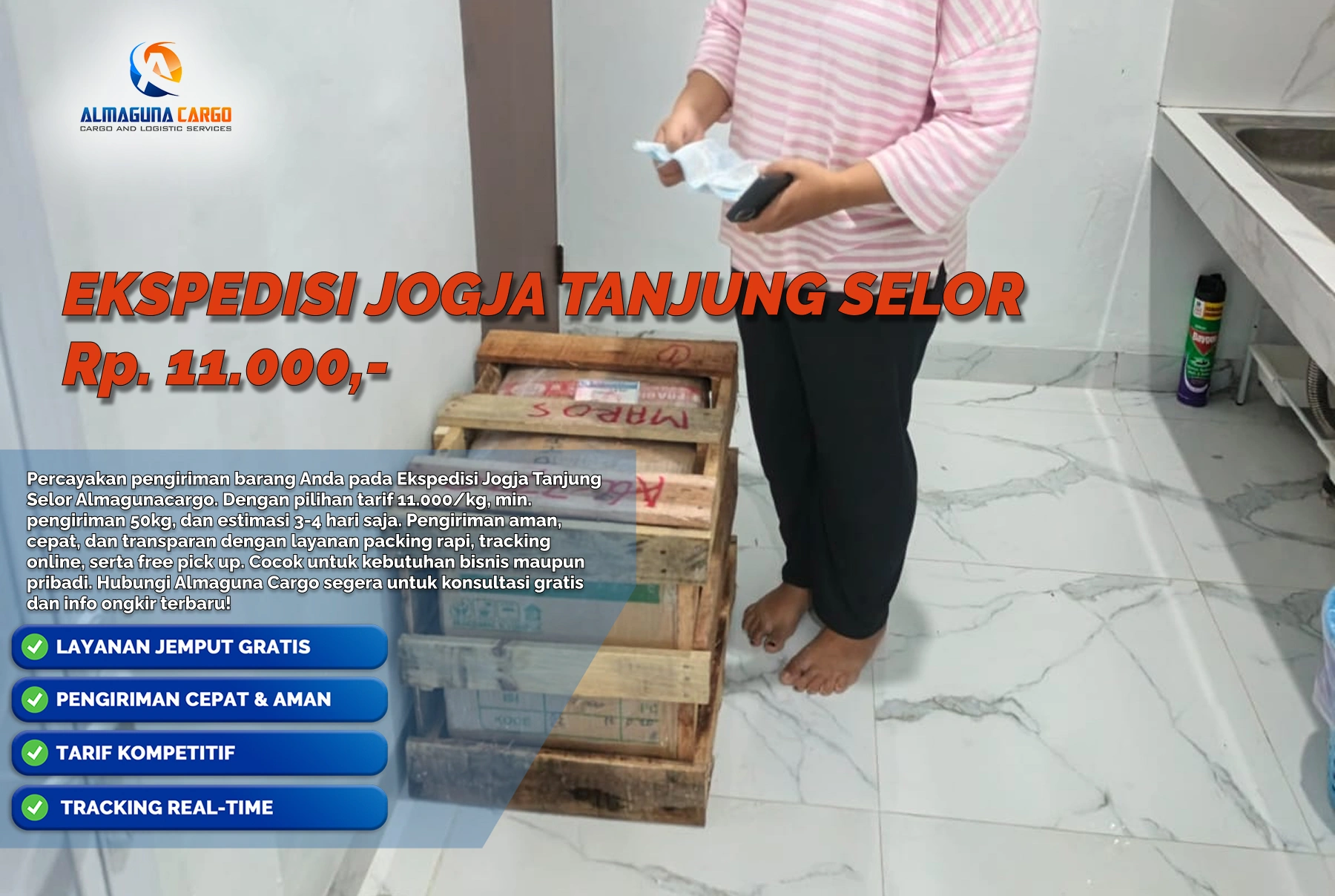 Ekspedisi Jogja Tanjung Selor untuk pengiriman barang cargo