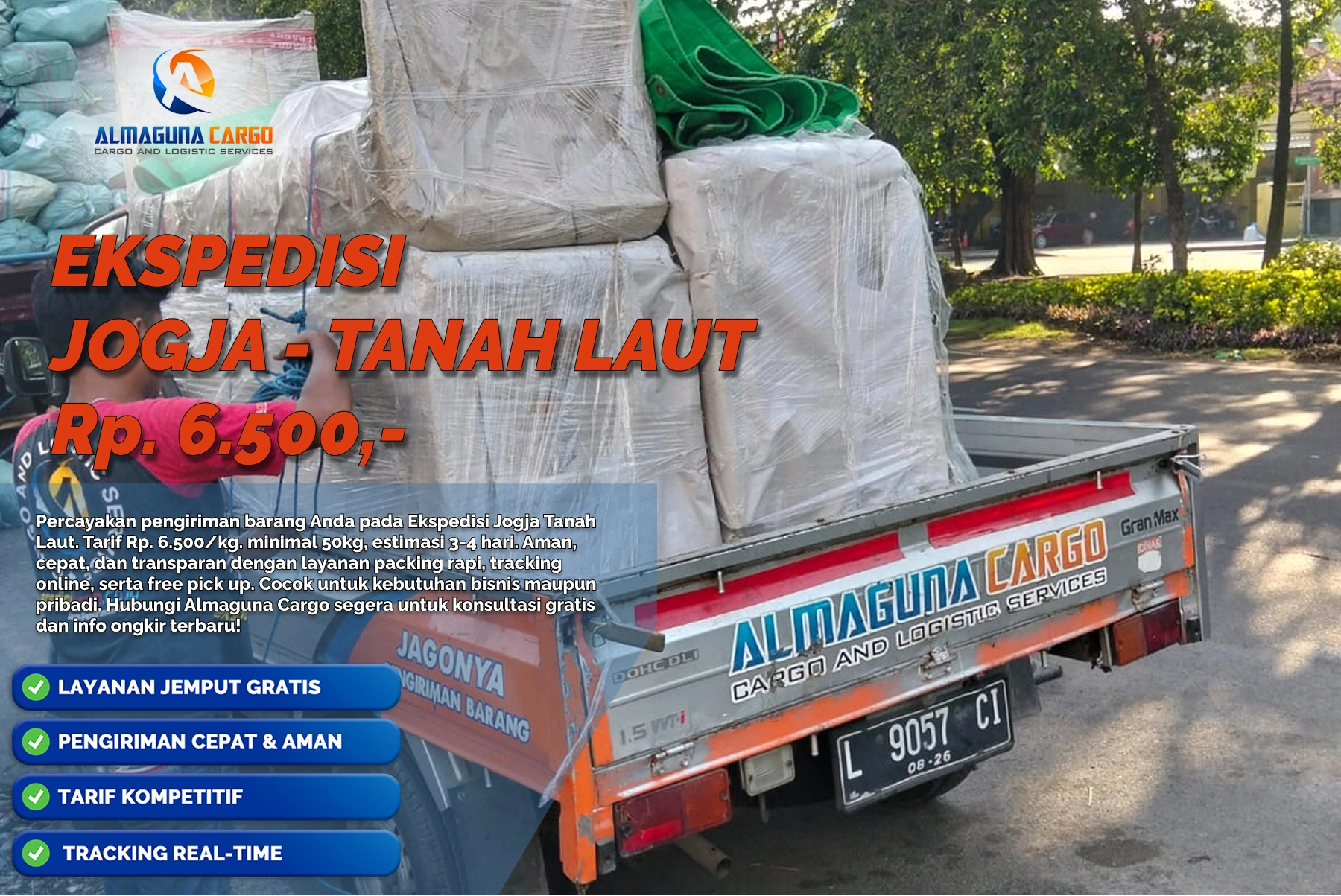 Layanan ekspedisi Jogja Kalimantan Selatan untuk berbagai jenis barang